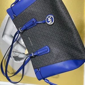 Michael Kors Blue logo print tote